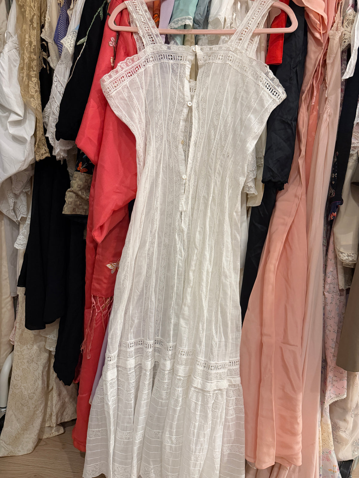 1910s 1915s white Edwardian dress