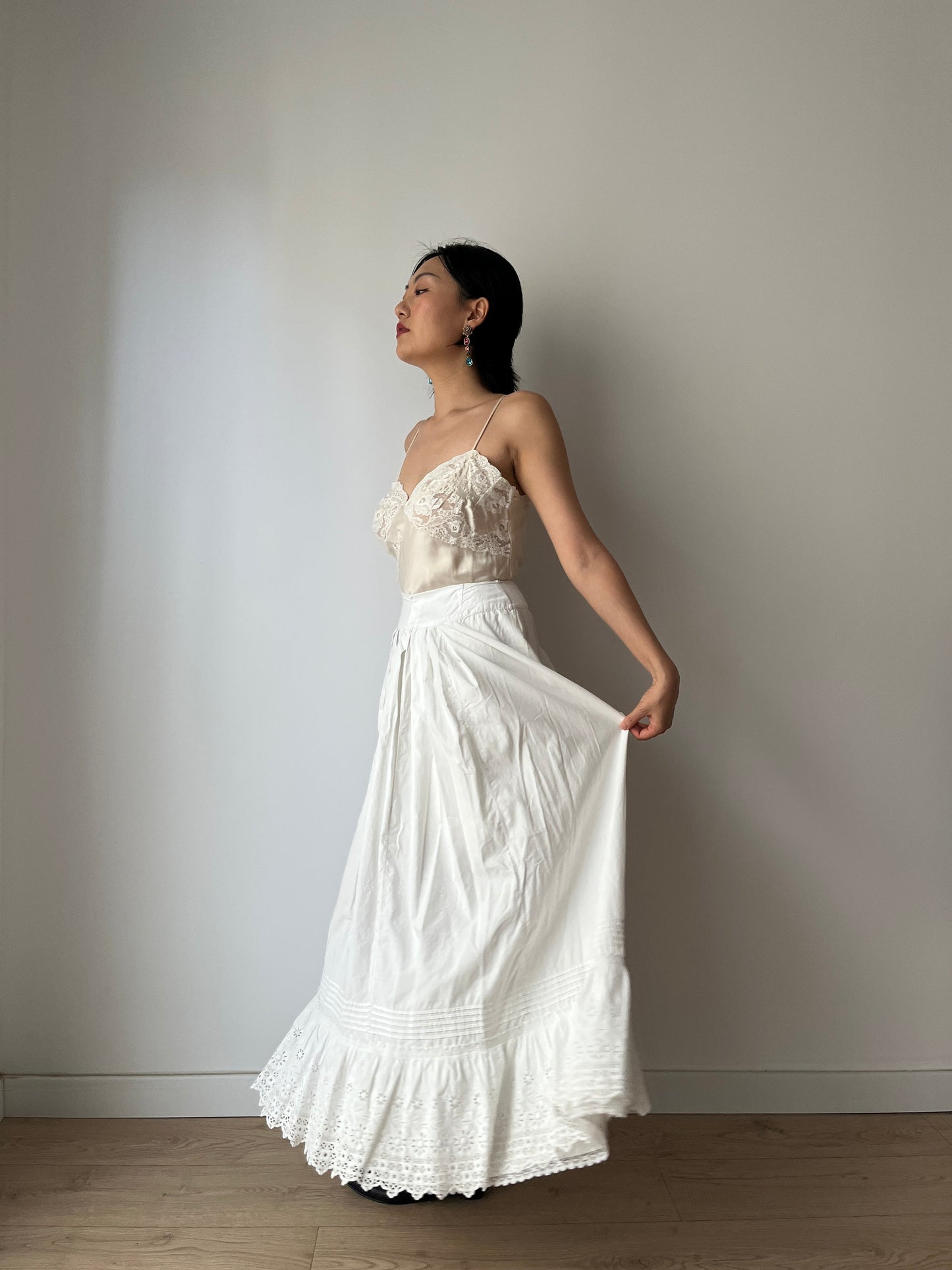 Antique Lace Renaissance Victorian Edwardian Lingerie underdress skirt