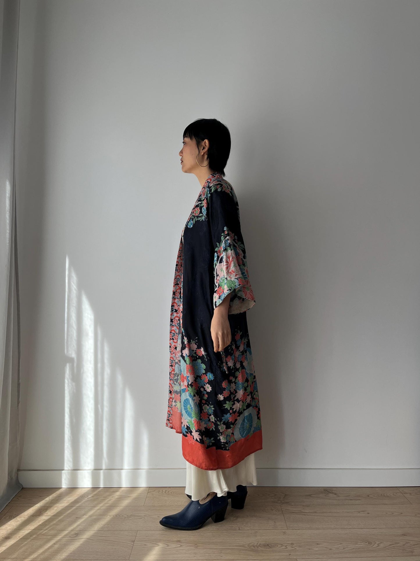 1930s 1920s silk Japanese handmade Kimono Jacket, Gatsby Jazz Age Art Dec Silk Kimono Robe/Jacket