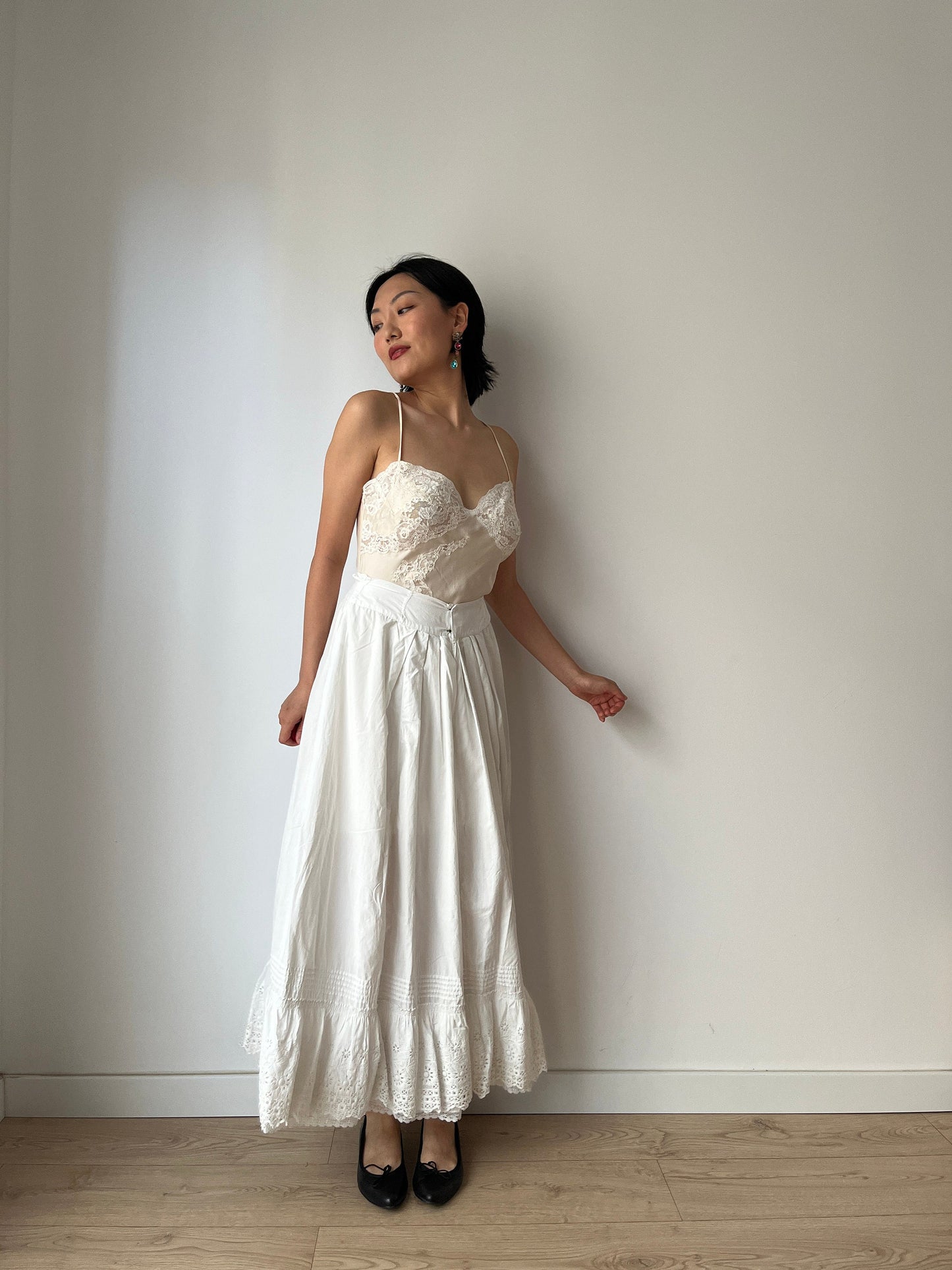 Antique Lace Renaissance Victorian Edwardian Lingerie underdress skirt