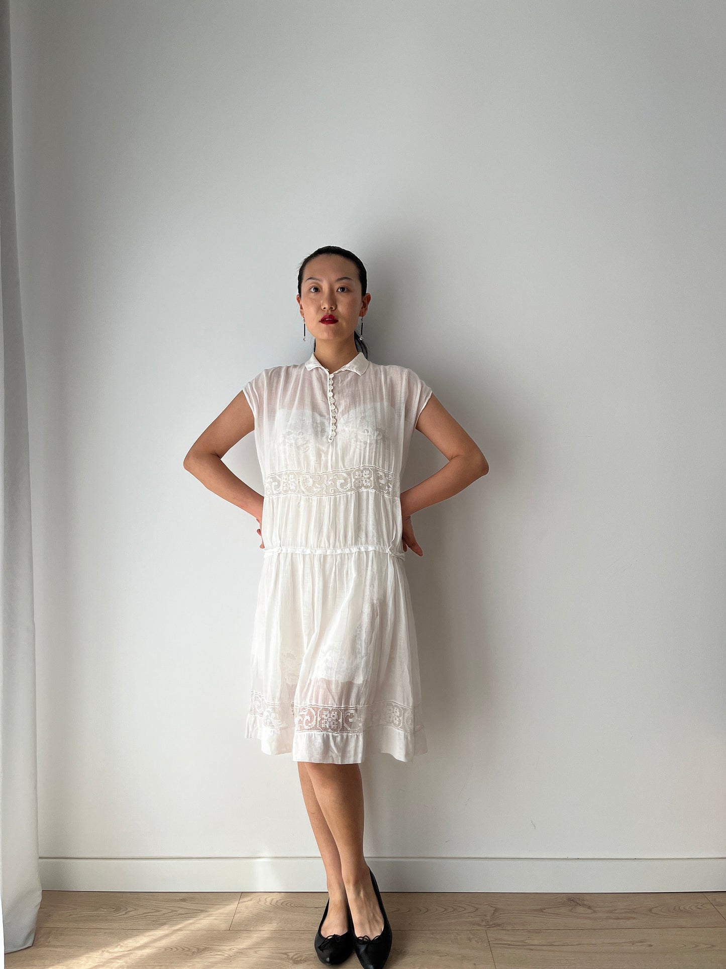 Antique 1800s Lace Renaissance Victorian Nightgown, Vintage French Parisian Lace Dress